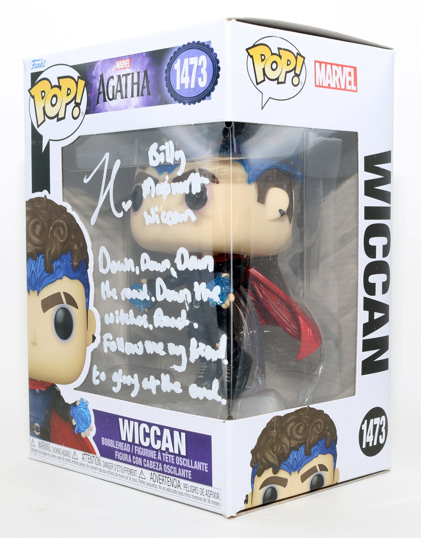 
                  
                    Joe Locke as Wiccan in Agatha All Along Signed Funko POP! #1473 with Character Name & Quote
                  
                