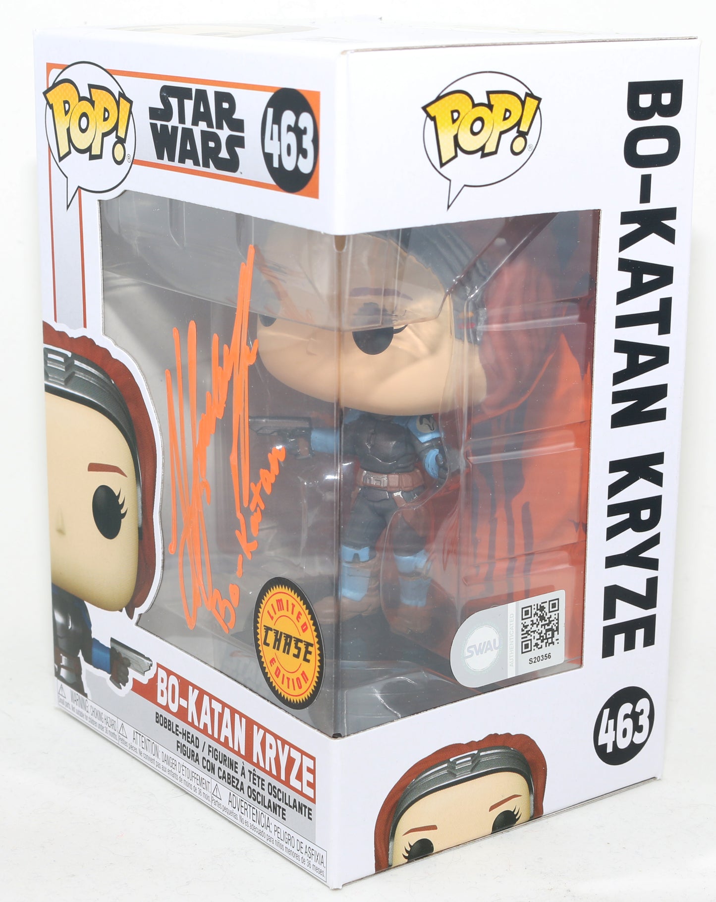 
                  
                    Katee Sackhoff as Bo-Katan in Star Wars: The Mandalorian Chase (SWAU) Signed Funko POP! #463 with Character Name
                  
                