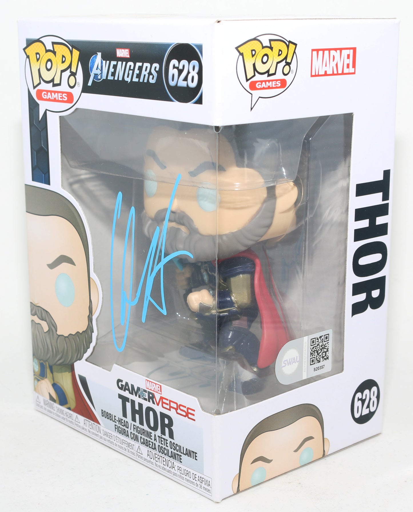 
                  
                    Chris Hemsworth as Thor in Gamerverse Avengers (SWAU) Signed Funko POP! #628
                  
                