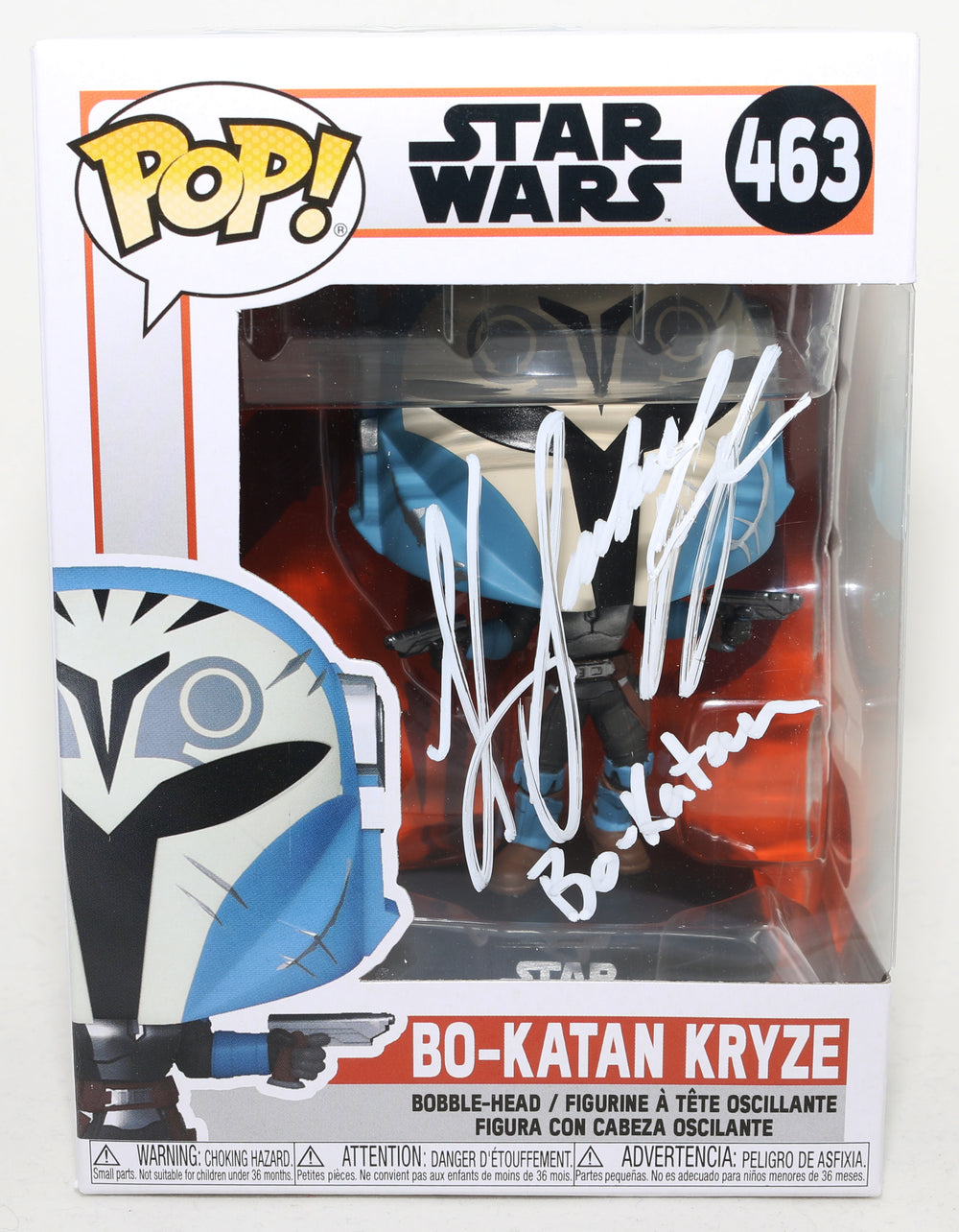 Katee Sackhoff as Bo-Katan in Star Wars: The Mandalorian (SWAU) Signed Funko POP! #463 with Character Name