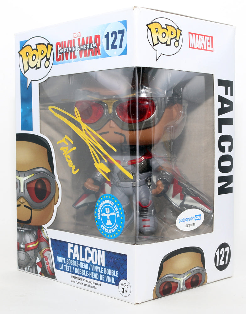 
                  
                    Anthony Mackie as Falcon in Captain America: Civil War Underground Toys Exclusive Signed Funko POP! #127 with Character Name
                  
                