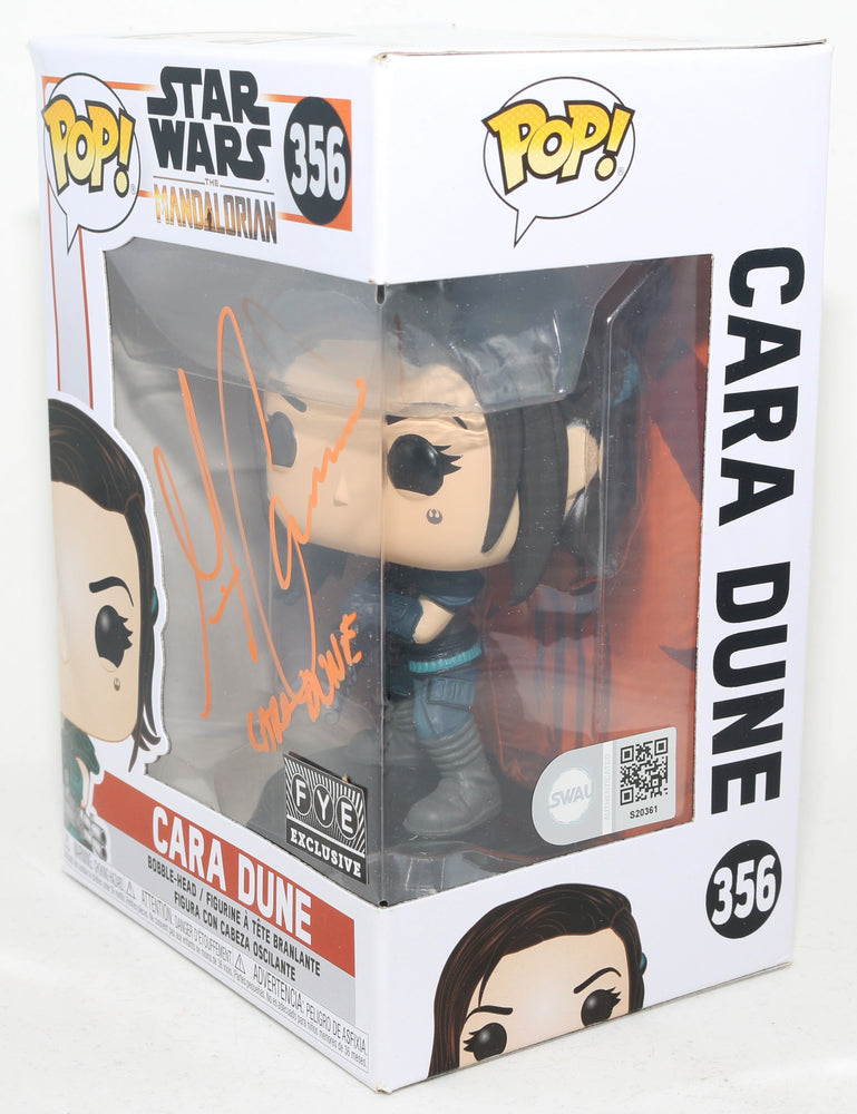 
                  
                    Gina Carano as Cara Dune in Star Wars: The Mandalorian FYE Exclusive (SWAU) Signed Funko POP! #356 with Character Name
                  
                
