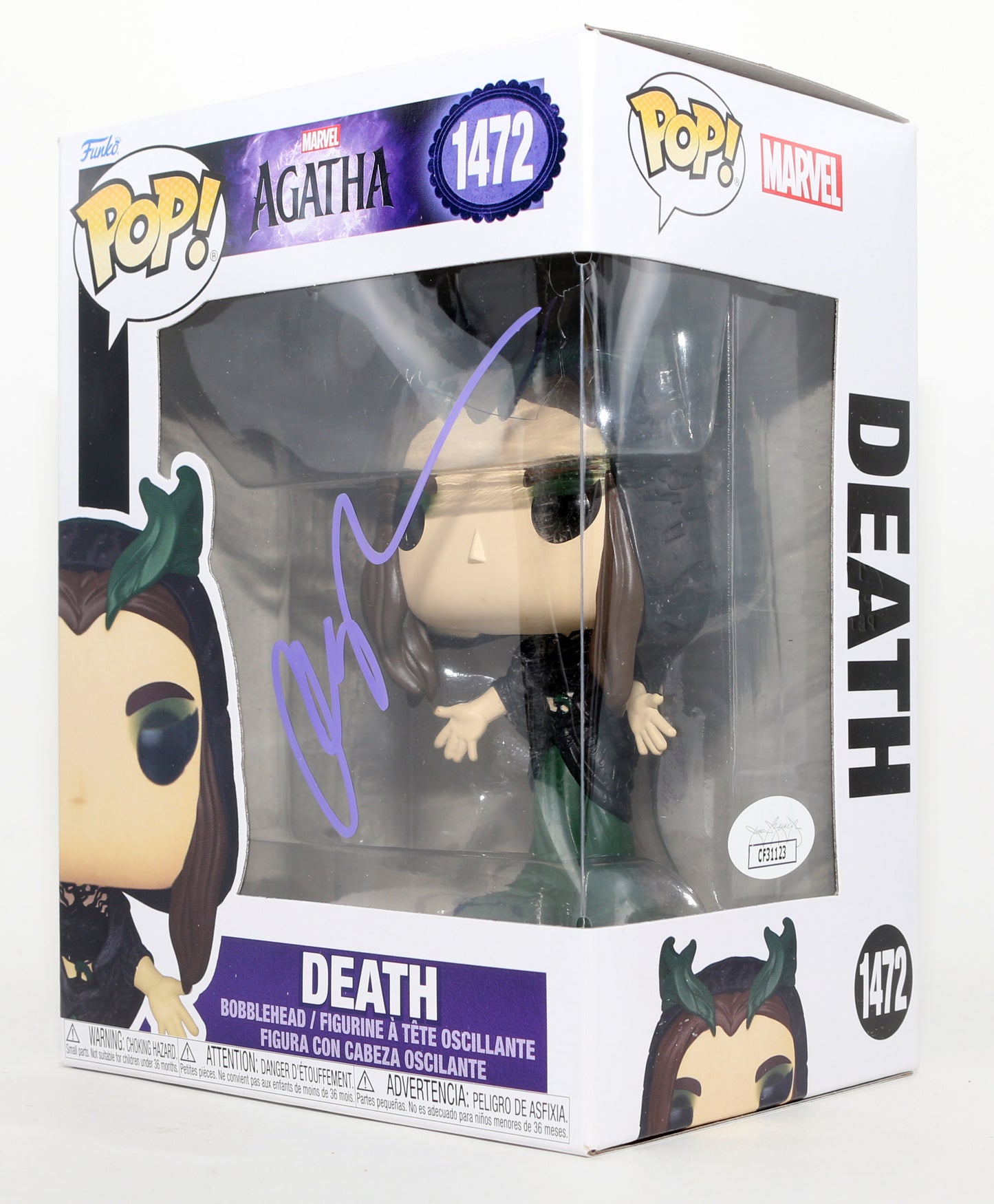 
                  
                    Aubrey Plaza as Death / Rio Vidal in Agatha All Along (JSA) Signed Funko POP! #1472
                  
                