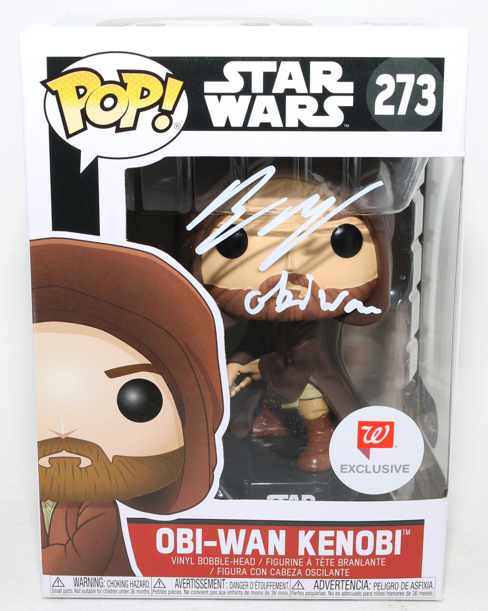Ewan McGregor as Obi-Wan Kenobi in Star Wars Walgreen's Exclusive (SWAU) Signed Funko POP! #273 with Character Name
