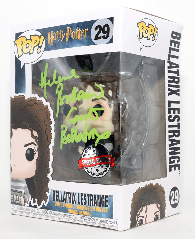 
                  
                    Helena Bonham Carter as Belatrix LeStrange [Prison Outfit] in Harry Potter & The Prisoner of Azkaban Special Edition Signed Funko POP! #29 with Character Name
                  
                