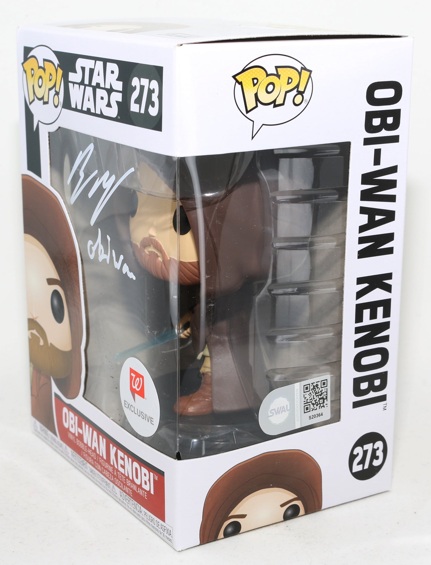 
                  
                    Ewan McGregor as Obi-Wan Kenobi in Star Wars Walgreen's Exclusive (SWAU) Signed Funko POP! #273 with Character Name
                  
                