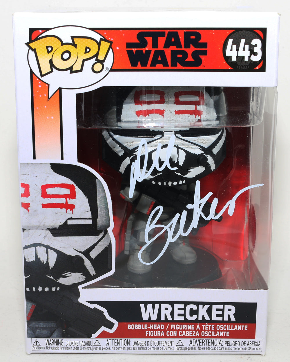 Dee Bradley Baker as Wrecker in Star Wars: The Bad Batch (SWAU) Signed Funko POP! #443