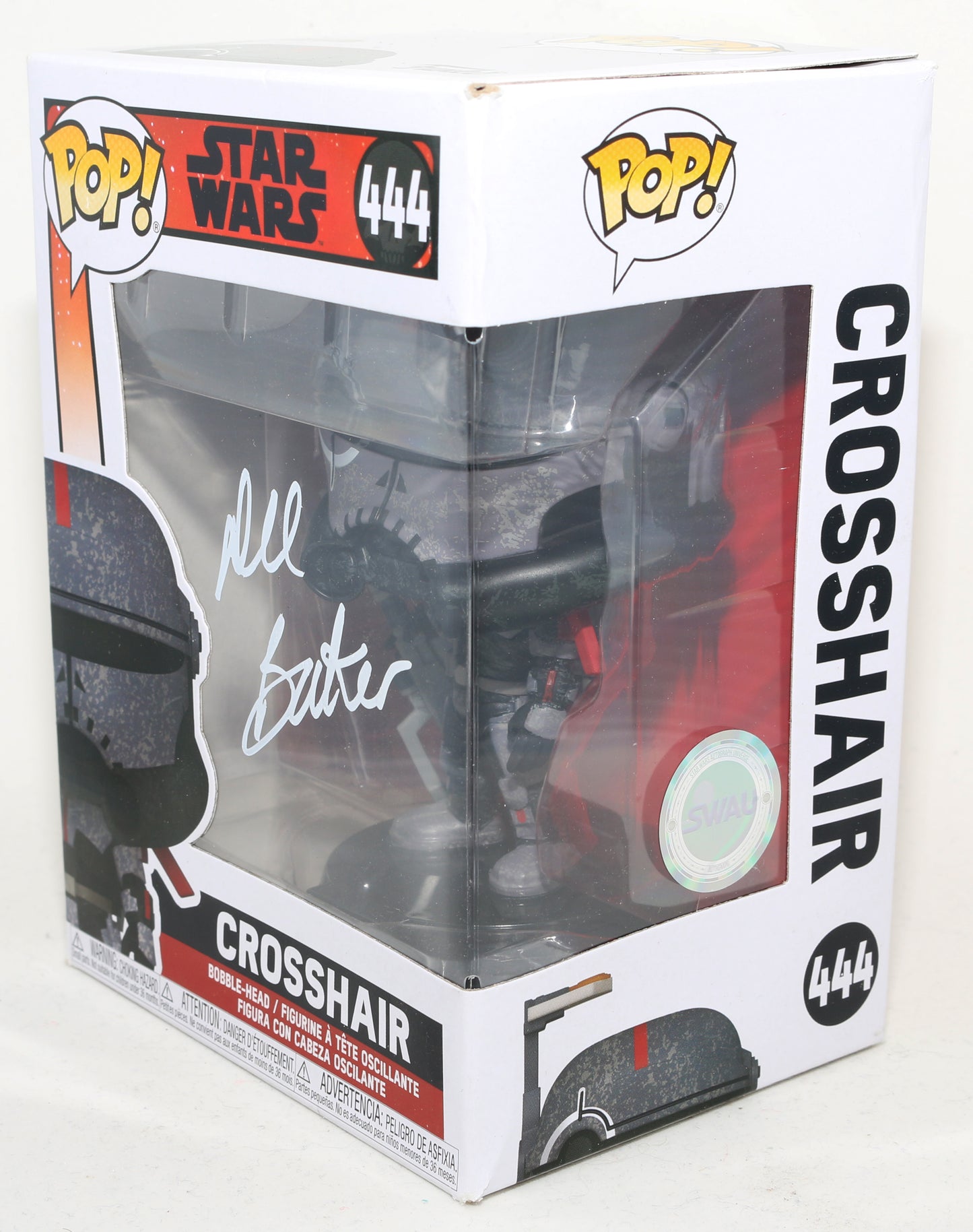 
                  
                    Dee Bradley Baker as Crosshair in Star Wars: The Bad Batch (SWAU) Signed Funko POP! #444
                  
                