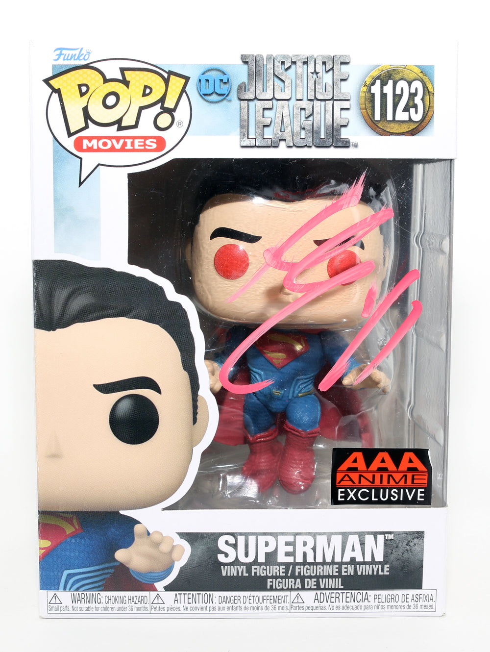 Henry Cavill as Superman in Justice League AAA Anime Exclusive Signed Funko POP! #1123