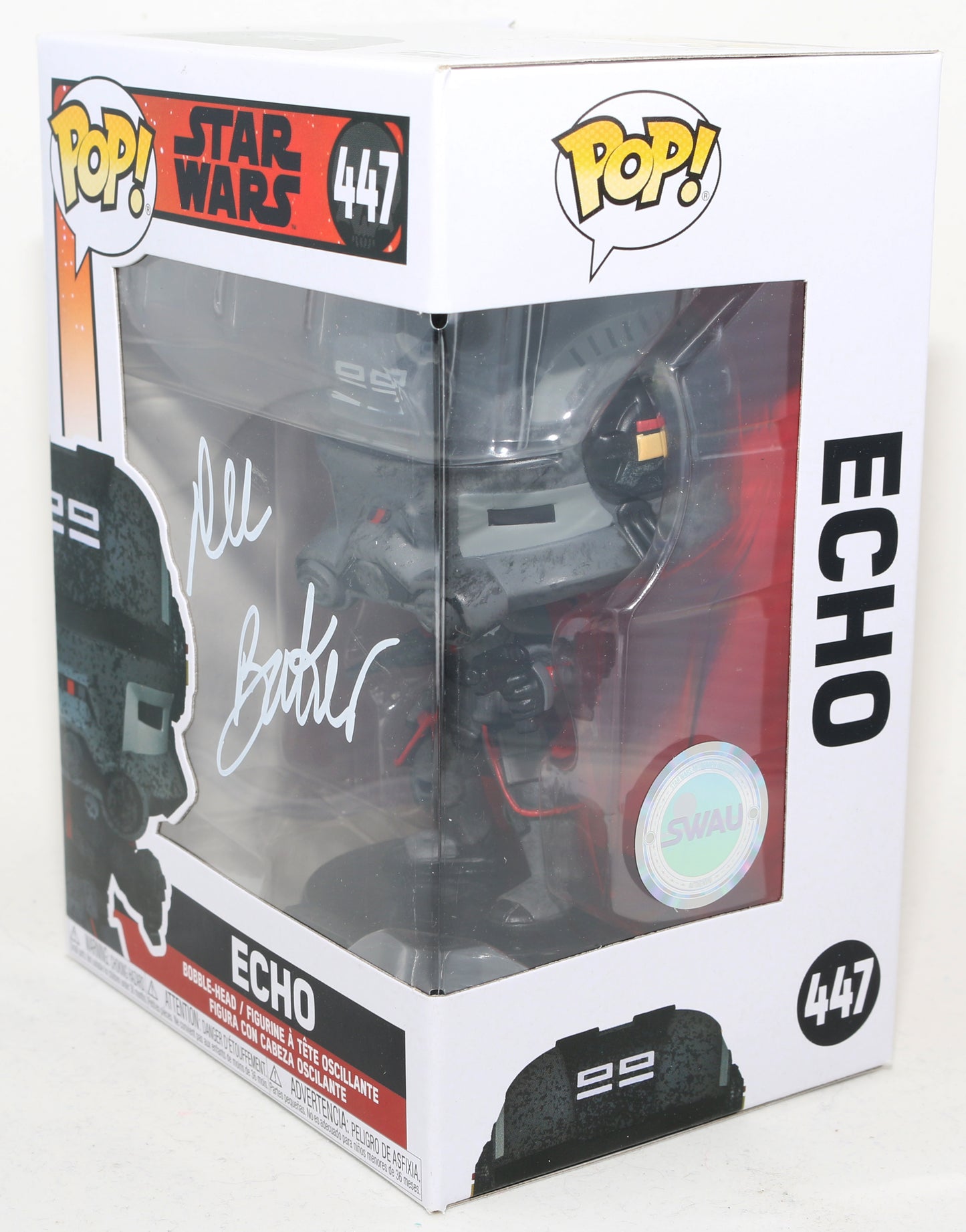 
                  
                    Dee Bradley Baker as Echo in Star Wars: The Bad Batch (SWAU) Signed Funko POP! #447
                  
                