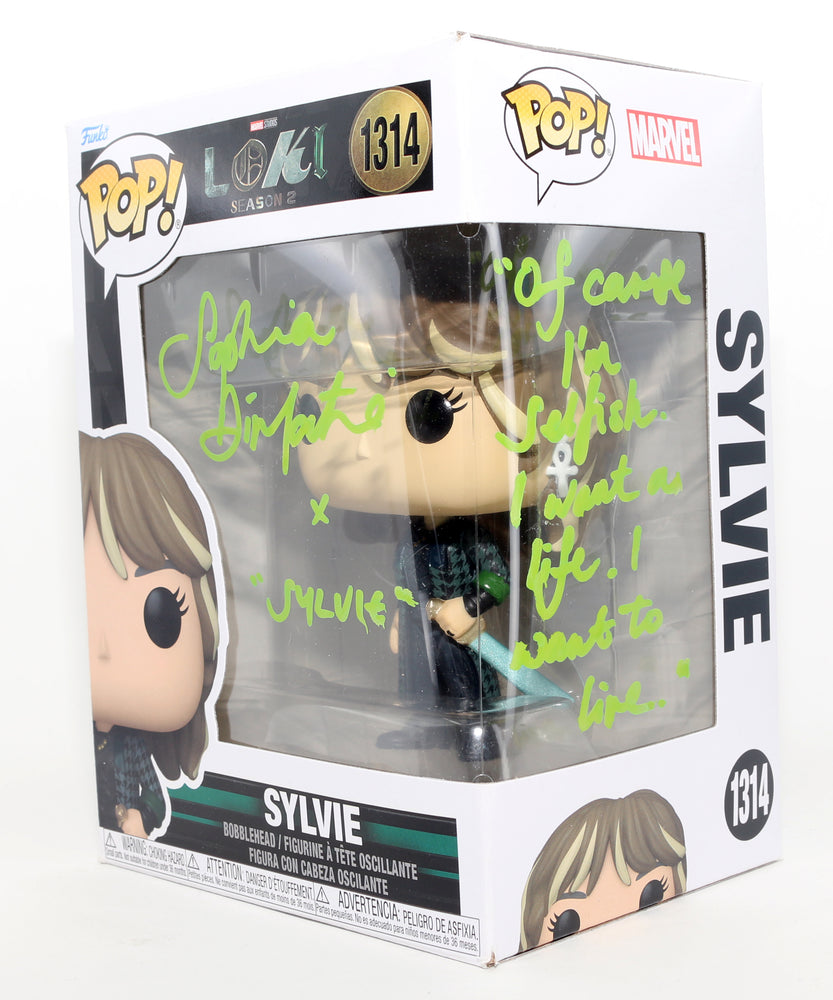 
                  
                    Sophia Di Martino as Sylvie in Loki Season 2 Signed Funko POP! #1314 with Character Name & Quote
                  
                