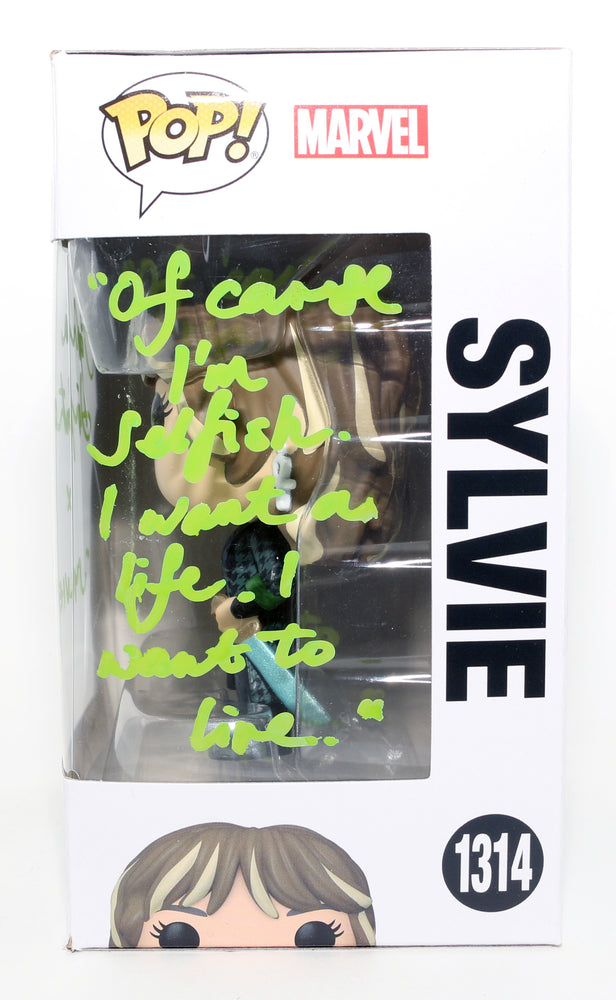 
                  
                    Sophia Di Martino as Sylvie in Loki Season 2 Signed Funko POP! #1314 with Character Name & Quote
                  
                