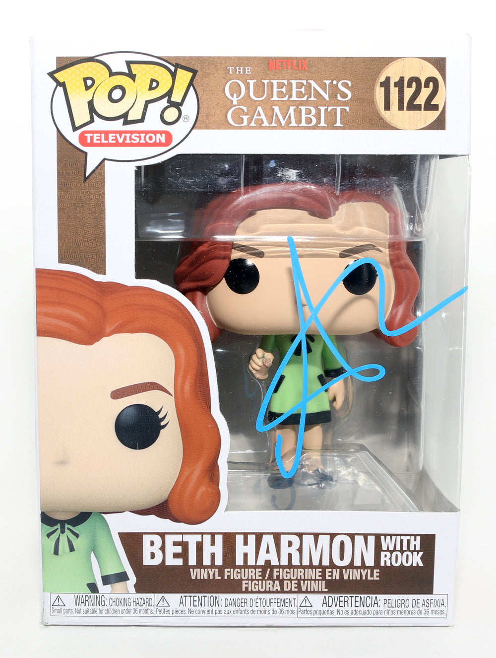 Anya Taylor-Joy as Beth Harmon with Rook in The Queen's Gambit Signed Funko POP! #1122