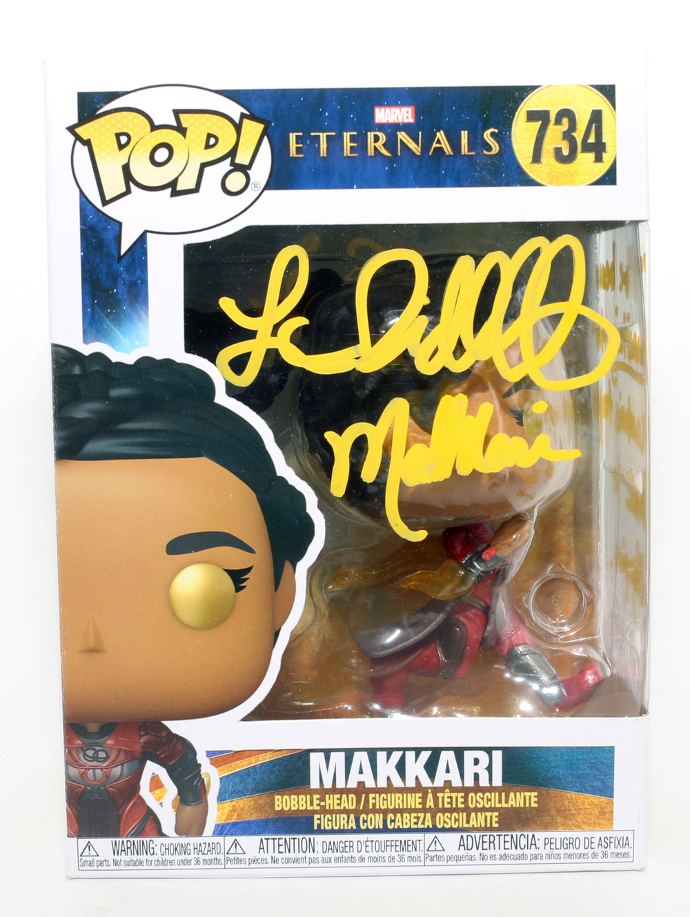 Lauren Ridloff as Makkari in The Eternals Signed Funko POP! #734 with Character Name & Quote