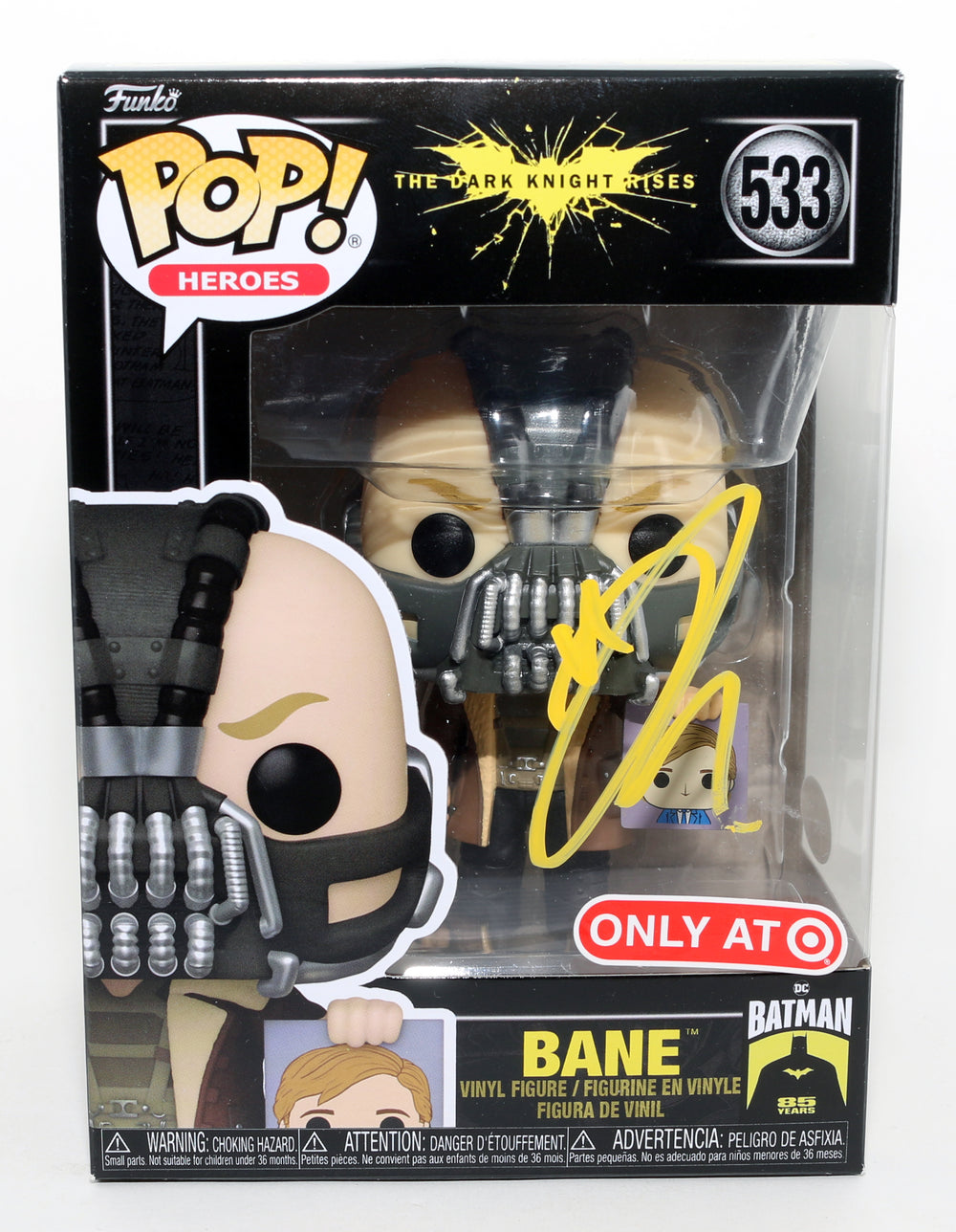 Tom Hardy as Bane in The Dark Knight Rises Target Exclusive (JSA) Signed Funko POP! #533