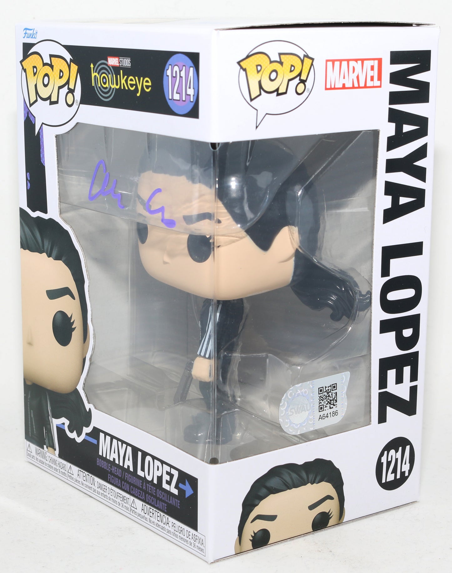 
                  
                    Alaqua Cox as Maya Lopez in Hawkeye (SWAU) Signed POP! Funko #1214
                  
                