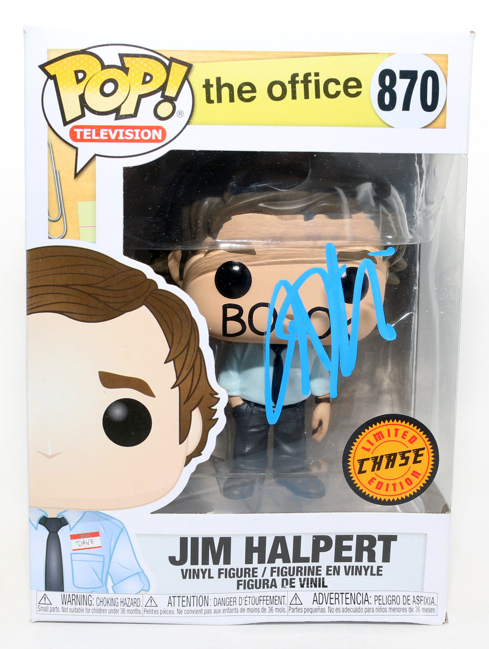 John Krasinski as Jim Halpert in The Office Limited Chase Edition Signed Funko POP! #870