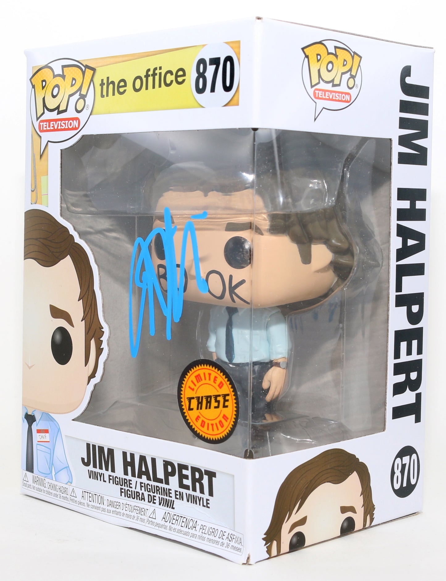 
                  
                    John Krasinski as Jim Halpert in The Office Limited Chase Edition Signed Funko POP! #870
                  
                