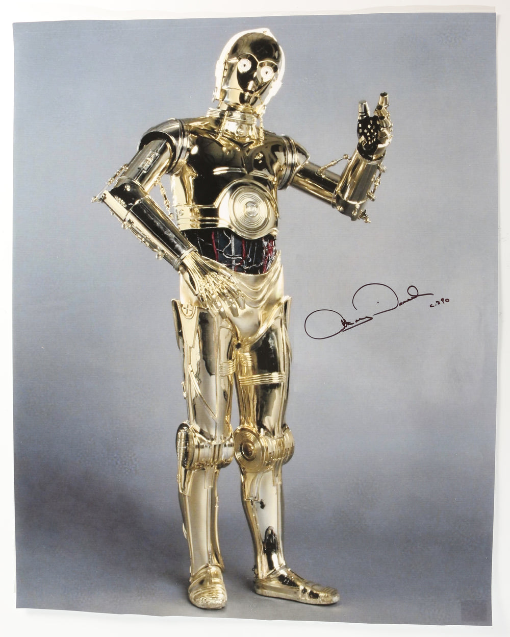 Anthony Daniels as C-3PO in Star Wars Signed 24x30 Poster