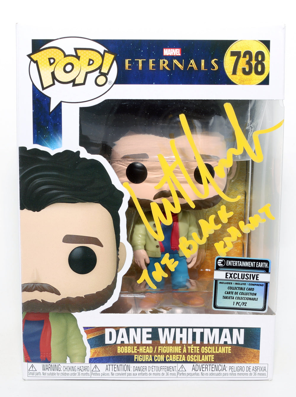 Kit Harrington as Dane Whitman in Eternals Entertainment Earth Exclusive Signed Funko POP! #738 with Character Name