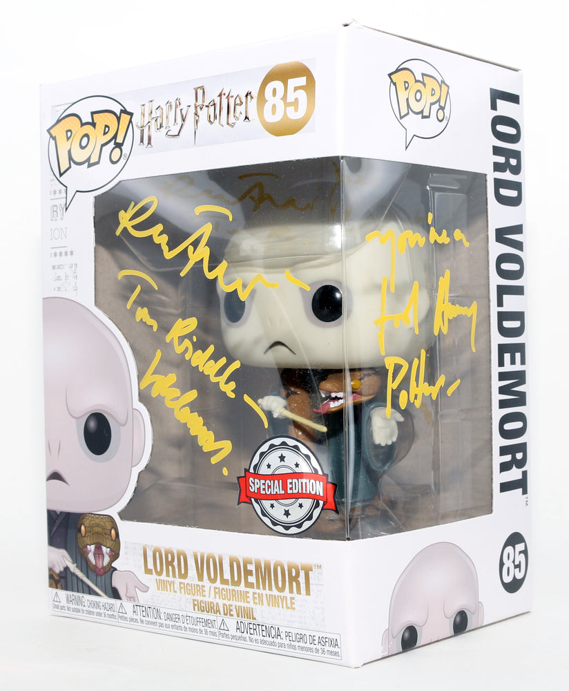 
                  
                    Ralph Fiennes as Lord Voldemort in Harry Potter Special Edition Signed Funko POP! #85 with Character Name & Quote
                  
                
