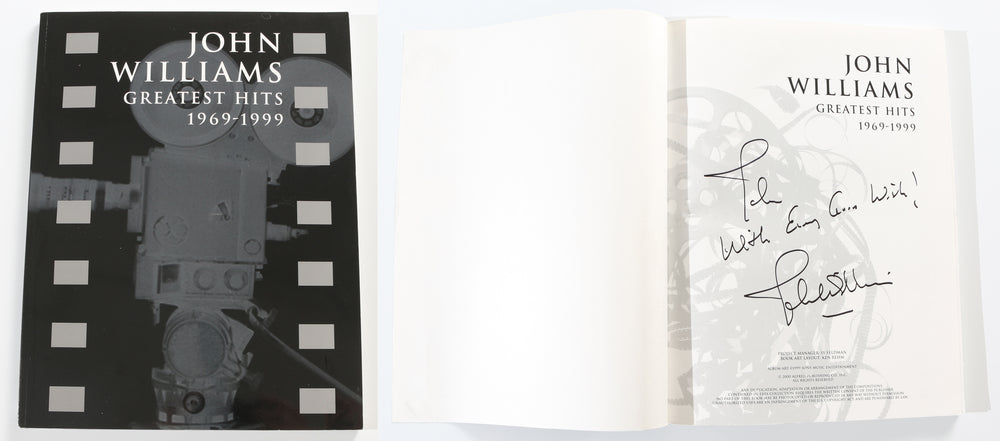 John Williams Greatest Hits 1969 - 1999 Sheet Music Book Signed by Composer John Williams