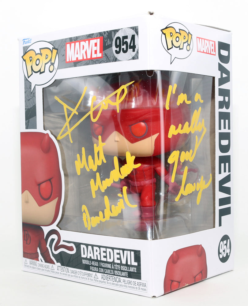 
                  
                    Charlie Cox as Daredevil in Daredevil Signed Funko POP! #954 with Character Name & Quote
                  
                