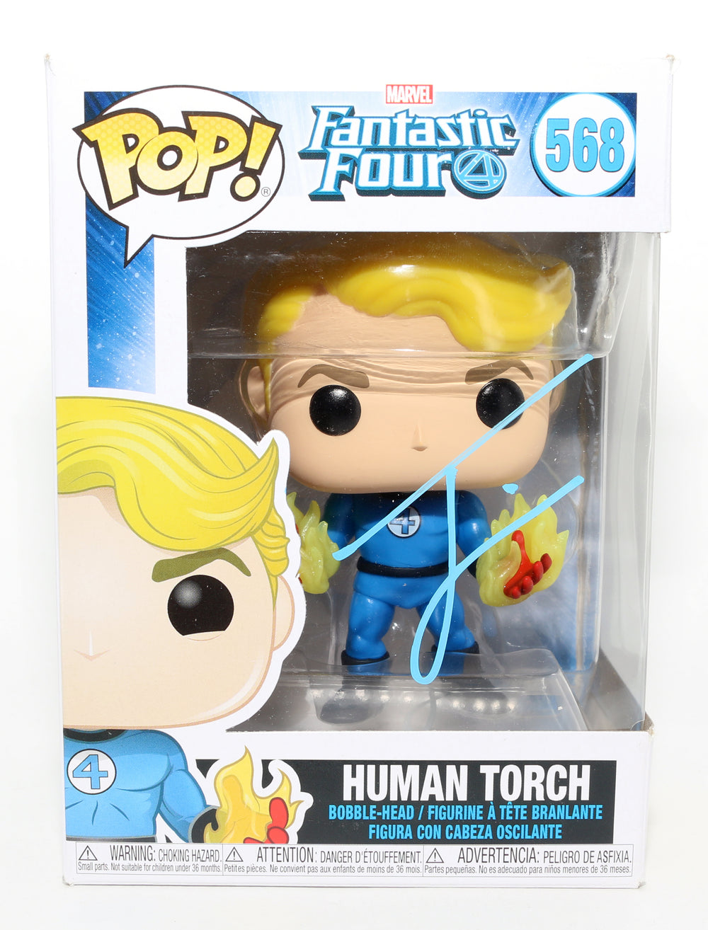 Joseph Quinn as Human Torch in Fantastic Four: First Steps Signed Funko POP! #568