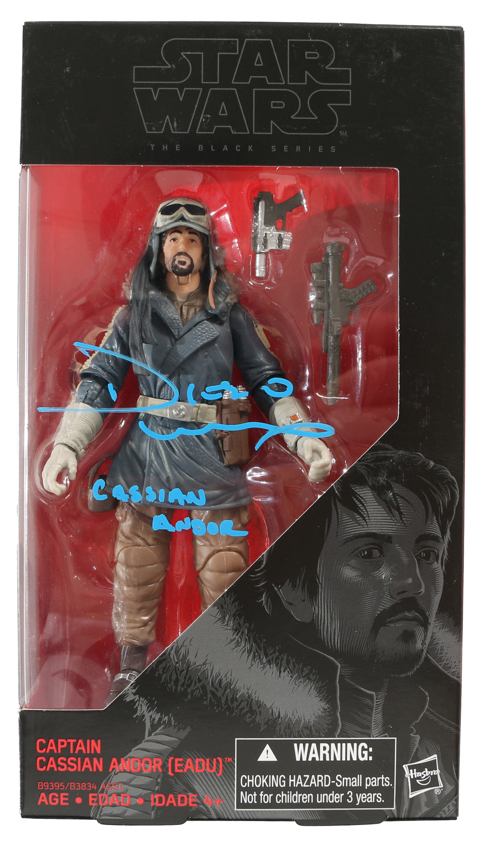 Diego Luna as Cassian Andor in Rogue One: A Star Wars Story (SWAU) Signed Black Series Action Figure with Character Name