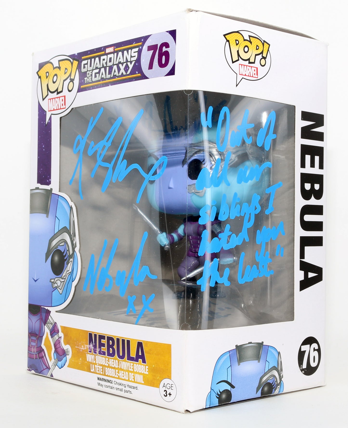 
                  
                    Karen Gillan as Nebula in Guardians of the Galaxy Signed Funko POP! #76 with Character Name & Quote
                  
                
