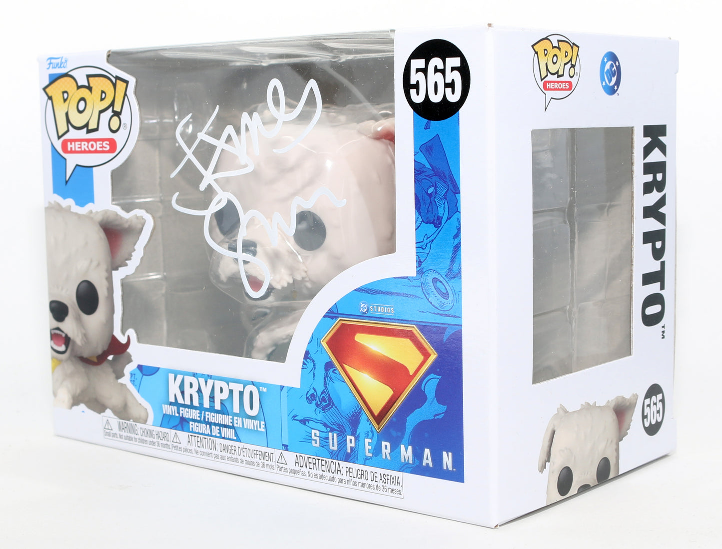 
                  
                    James Gunn Director of Superman Krypto Signed Funko POP! #565
                  
                