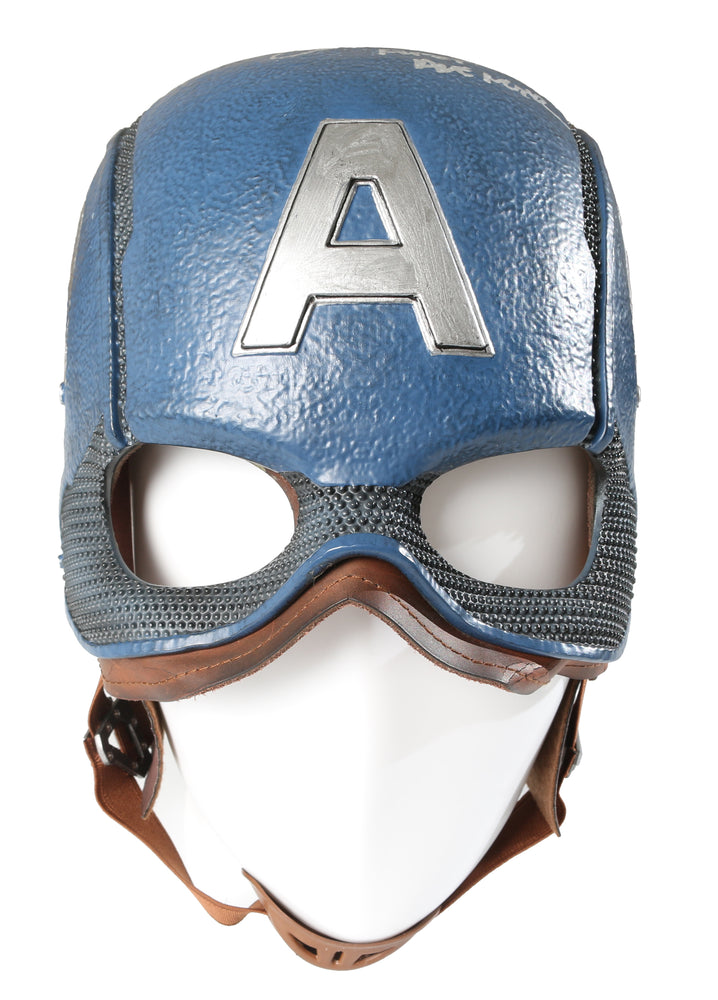 
                  
                    Captain America's Helmet Signed by Chris Evans with 'First Avenger' Inscription
                  
                