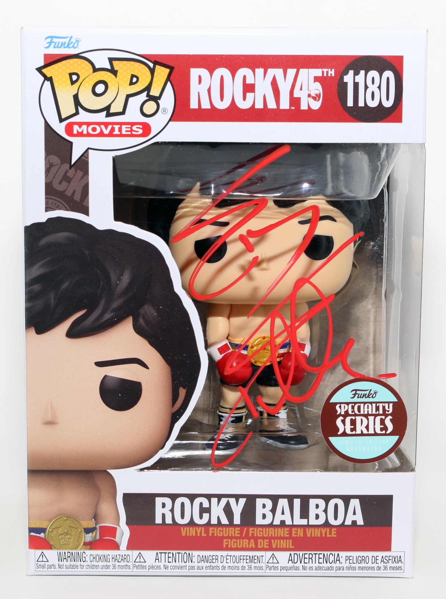 
                  
                    Sylvester Stallone as Rocky Balboa in Rocky Specialty Series (Official Pix) Signed Funko POP! #1180
                  
                