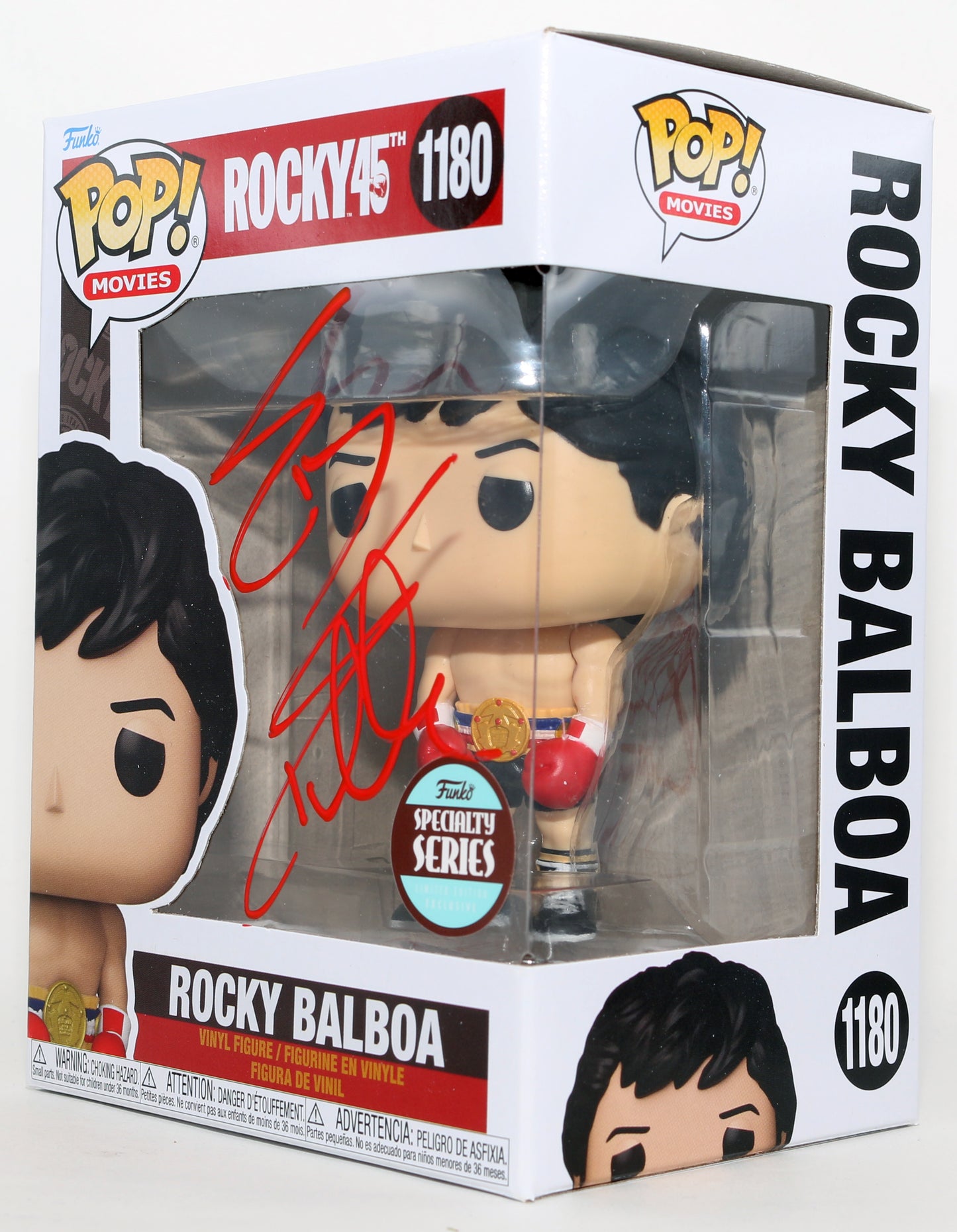 
                  
                    Sylvester Stallone as Rocky Balboa in Rocky Specialty Series (Official Pix) Signed Funko POP! #1180
                  
                