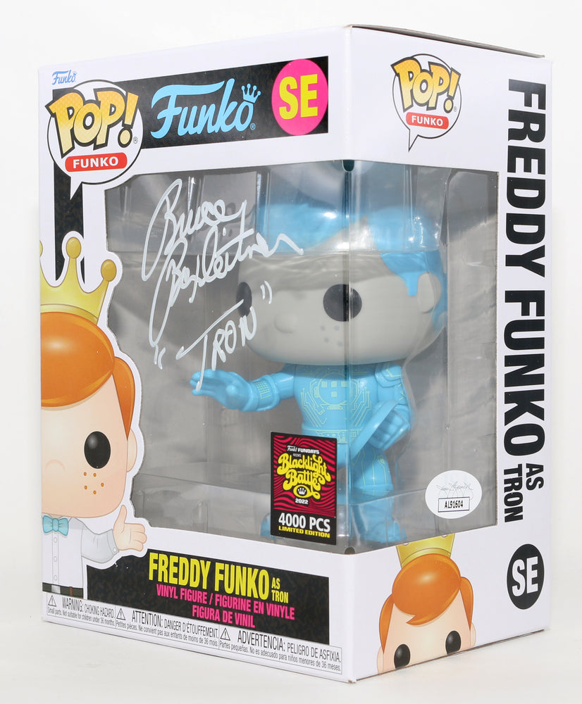 
                  
                    Bruce Boxleitner Freddy Funko as Tron Blacklight Battle 4000 PCS (JSA) Signed Funko POP! #SE with Character Name
                  
                