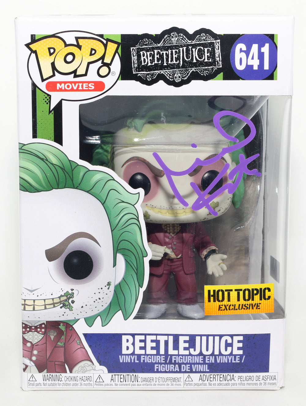 Michael Keaton as Beetlejuice in Tim Burton's Beetlejuice Hot Topic Exclusive (Celebrity Authentics) Signed Funko POP! #641