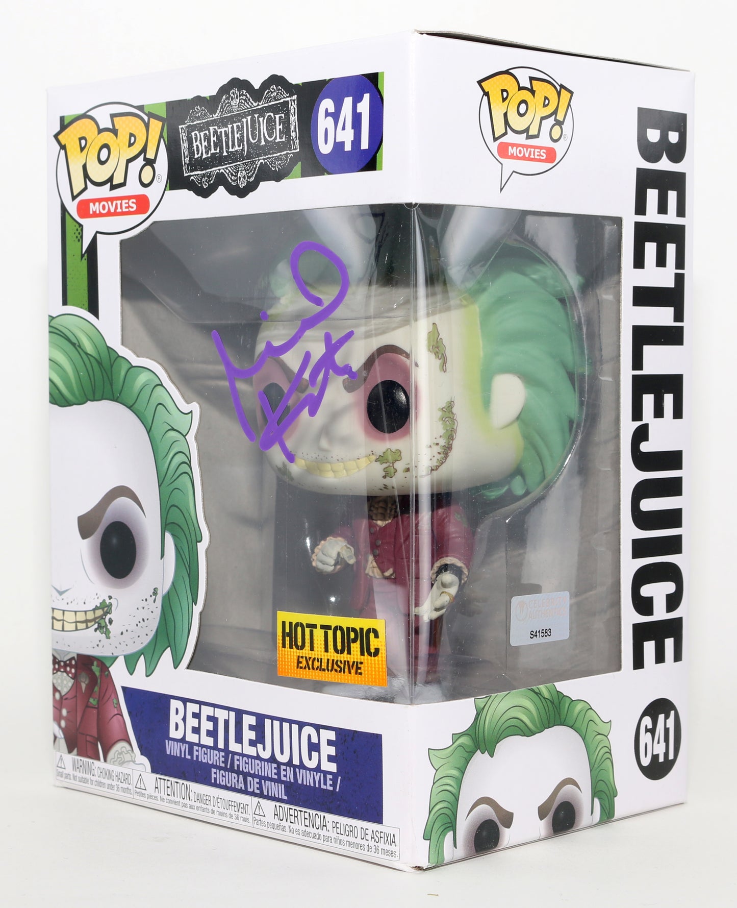 
                  
                    Michael Keaton as Beetlejuice in Tim Burton's Beetlejuice Hot Topic Exclusive (Celebrity Authentics) Signed Funko POP! #641
                  
                