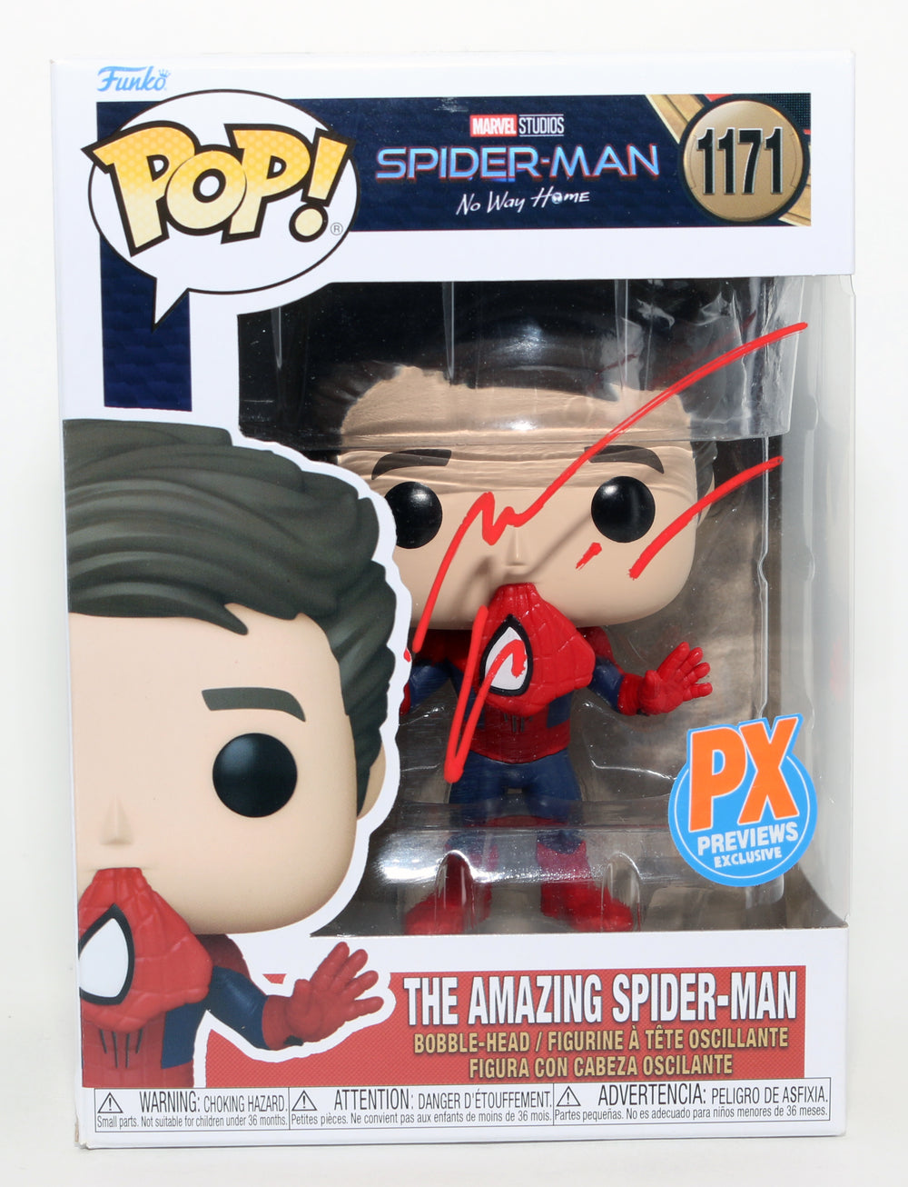 Andrew Garfield as The Amazing Spider-Man in Spider-Man: No Way Home Previews Exclusive (Official Pix) Signed Funko POP! #1171