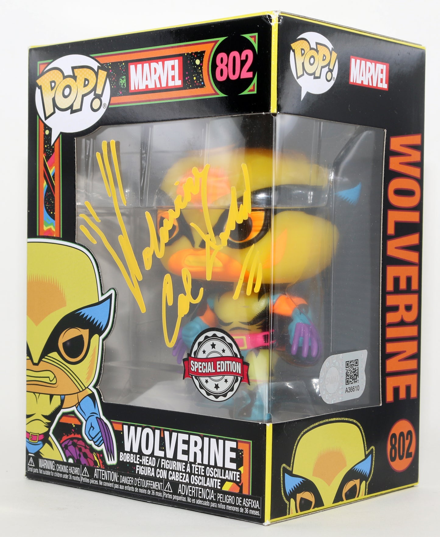 
                  
                    Cal Dodd as Wolverine in X-Men: The Animated Series Special Edition (SWAU) Signed Funko POP! #802 with Character Name
                  
                