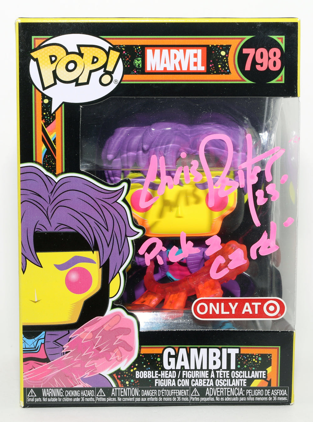 Chris Potter as Remy LeBeau / Gambit in X-Men: The Animated Series Target Exclusive (JSA / SWAU) Signed Funko POP! #798 with Quote