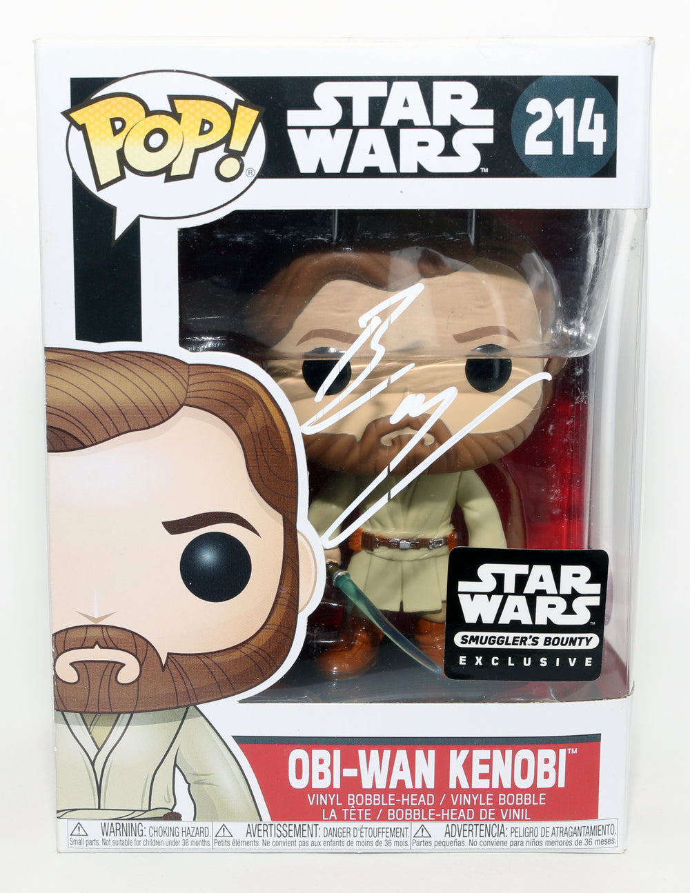 Ewan McGregor as Obi-Wan Kenobi in Star Wars Episode III: Revenge of the Sith Smuggler's Bounty Exclusive (Beckett) Signed Funko POP! #214