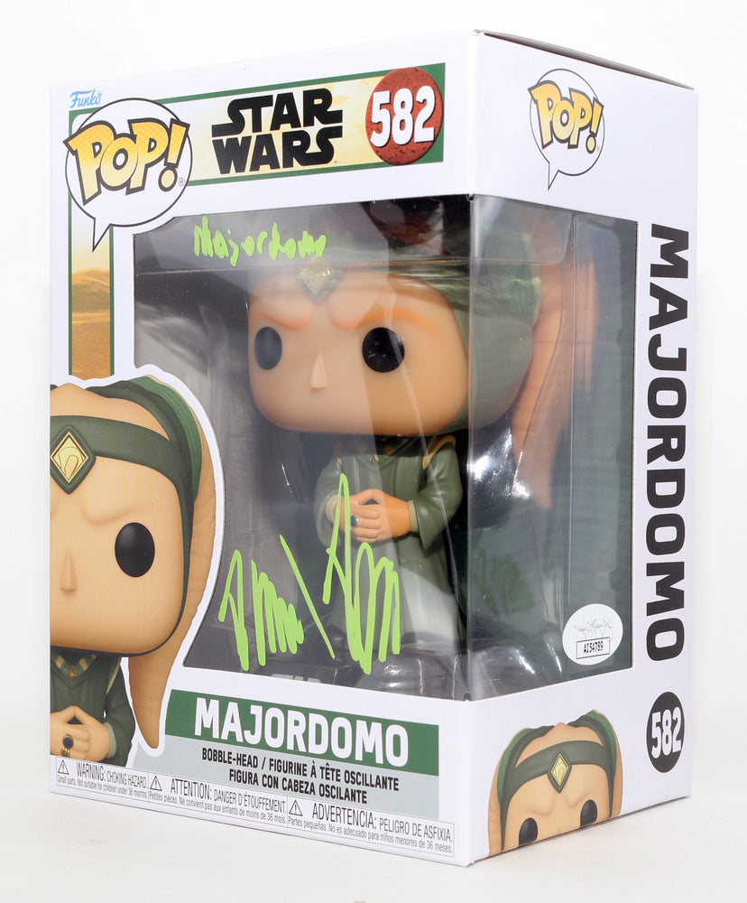 
                  
                    David Pasquesi as Majordomo in Star Wars: The Book of Boba Fett (JSA) Signed Funko POP! #582 with Character Name
                  
                