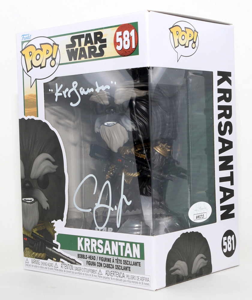
                  
                    Carey Jones as Krrsantan in Star Wars: The Book of Boba Fett (JSA) Signed Funko POP! #581 with Character Name
                  
                