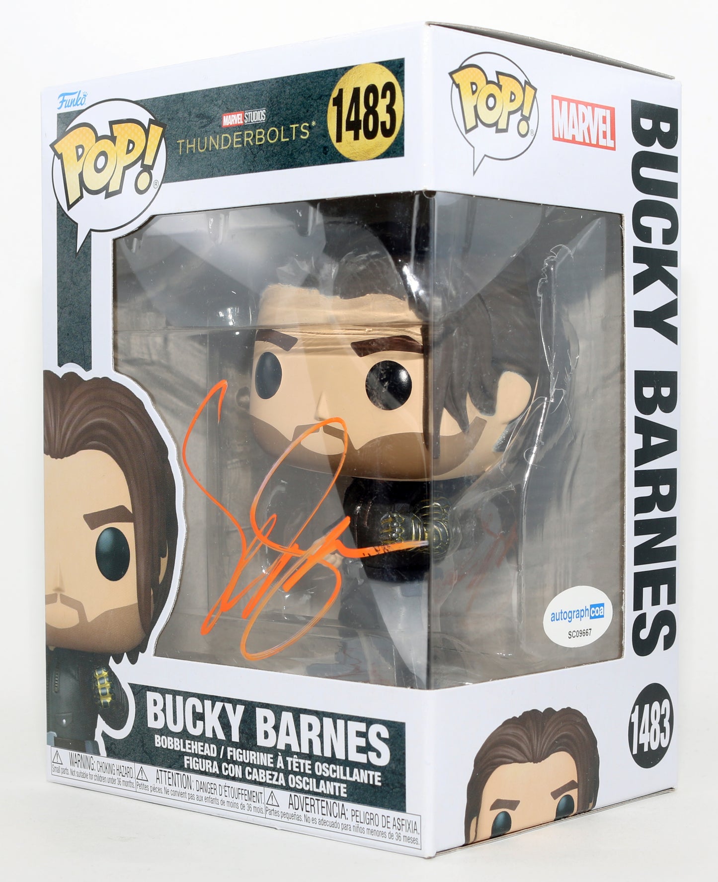 
                  
                    Sebastian Stan as Bucky Barnes / Winter Soldier in Marvel's Thunderbolts* / The New Avengers Signed Funko POP! #1483
                  
                