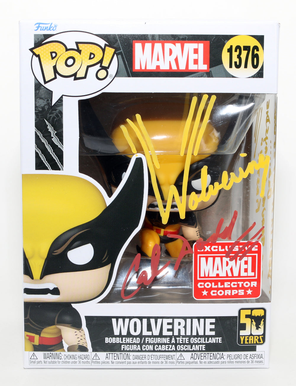 Cal Dodd as Wolverine in X-Men: The Animated Series Marvel Collector Corps Exclusive (JSA) Signed Funko POP! #1376 with Character Name & Quote