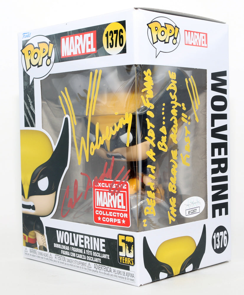 
                  
                    Cal Dodd as Wolverine in X-Men: The Animated Series Marvel Collector Corps Exclusive (JSA) Signed Funko POP! #1376 with Character Name & Quote
                  
                