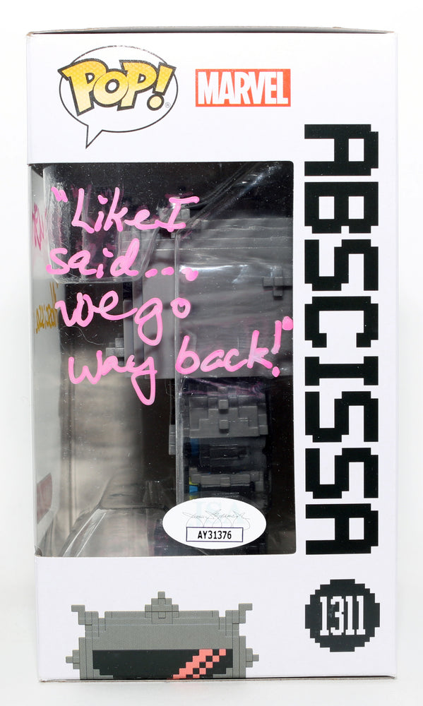 
                  
                    Alyson Court as Abscissa in X-Men '97 Target Exclusive (JSA) Signed Funko POP! #1311 with Character Name & Quote
                  
                