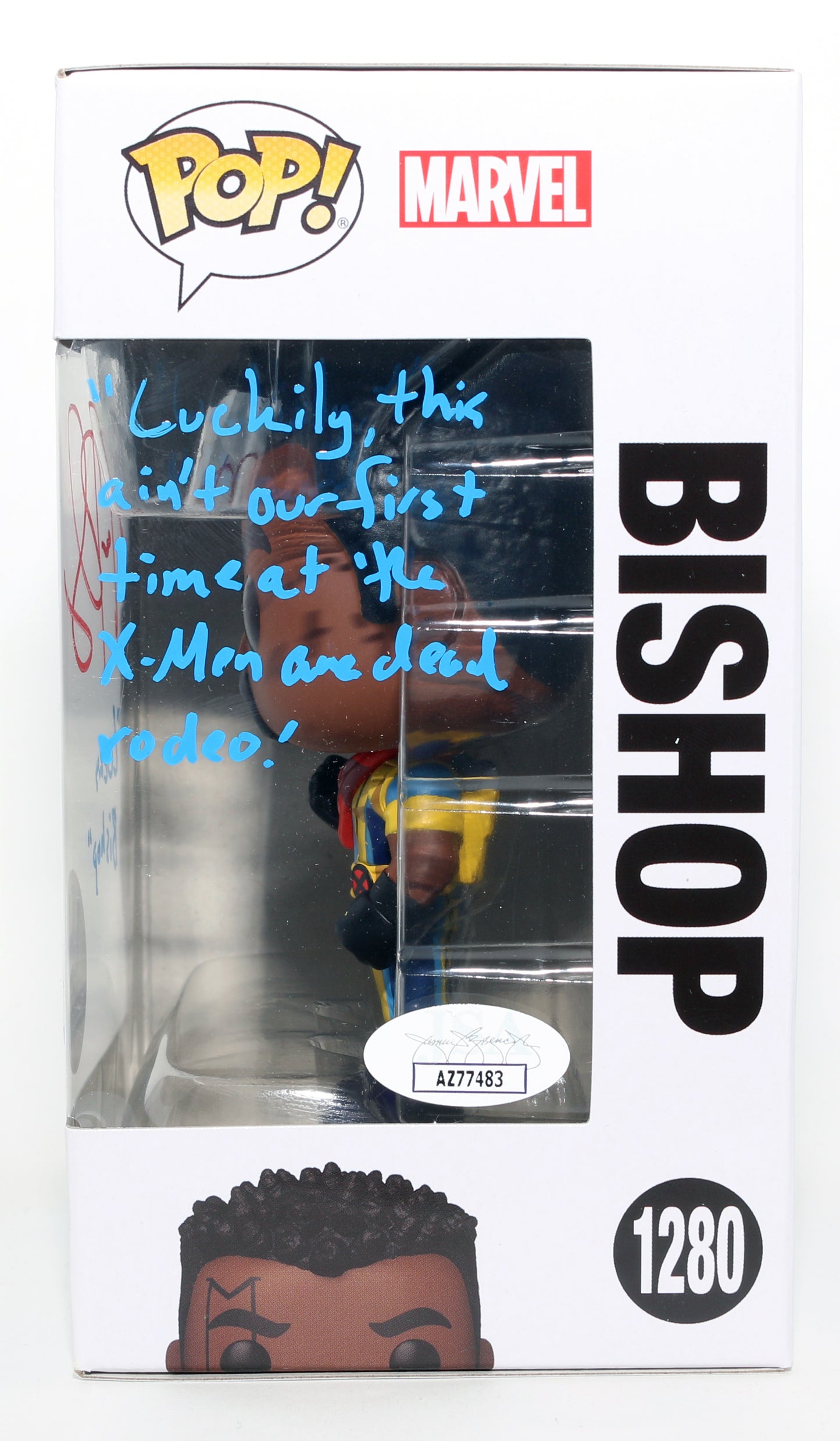 
                  
                    Isaac Robinson-Smith as Lucas Bishop in X-Men '97 Funko Exclusive (JSA) Signed Funko POP! #1280 with Character Name & Quote
                  
                