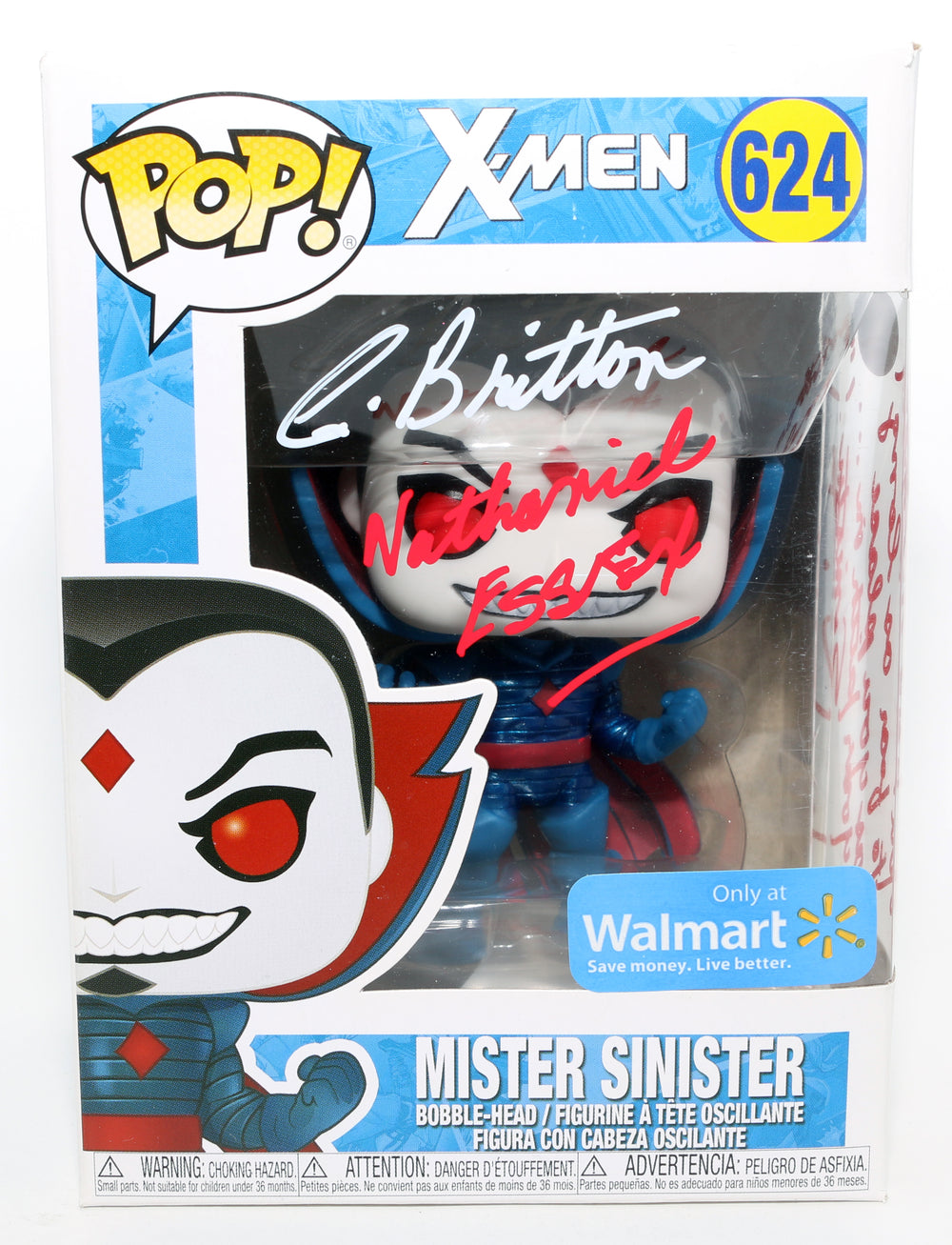 Chris Britton as Nathaniel Essex / Mister Sinister in X-Men '97 Walmart Exclusive (JSA) Signed Funko POP! #624 with Character Name & Quote