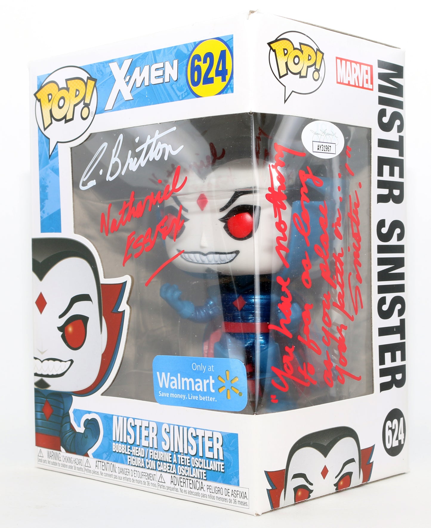 
                  
                    Chris Britton as Nathaniel Essex / Mister Sinister in X-Men '97 Walmart Exclusive (JSA) Signed Funko POP! #624 with Character Name & Quote
                  
                